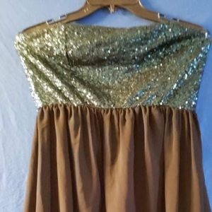 High to low sequin dress